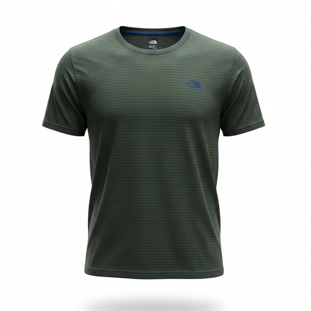 The North Face Flashdry green striped tee, XL